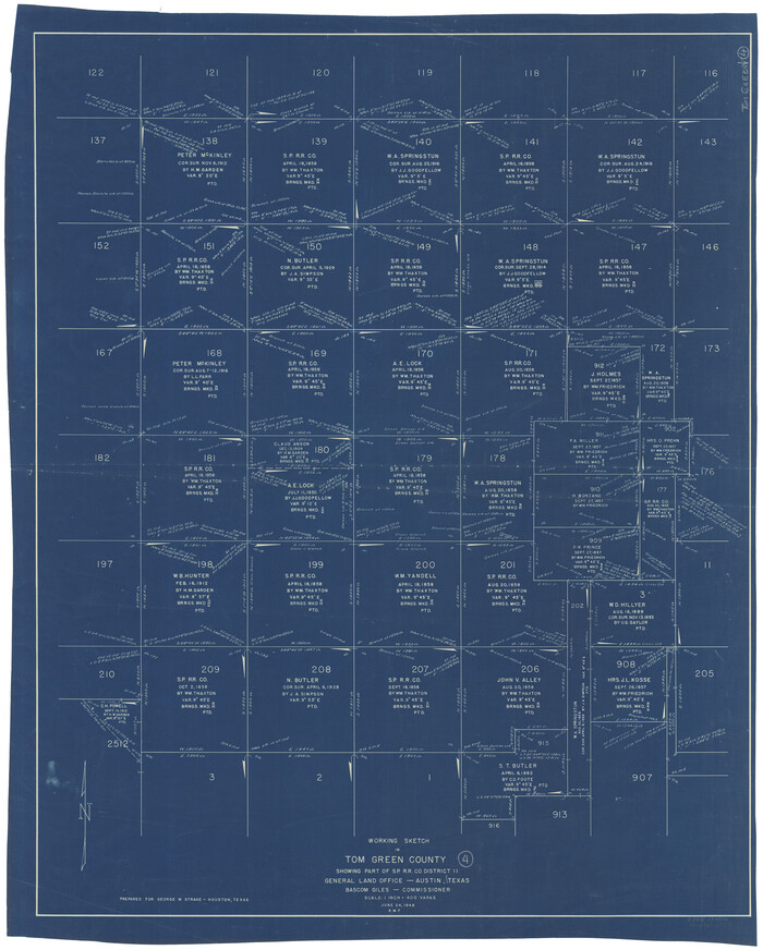 69373, Tom Green County Working Sketch 4, General Map Collection
