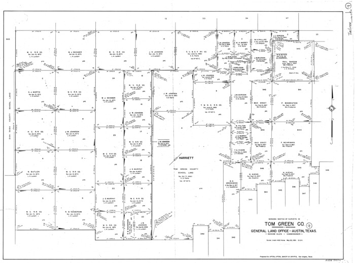 69378, Tom Green County Working Sketch 9, General Map Collection