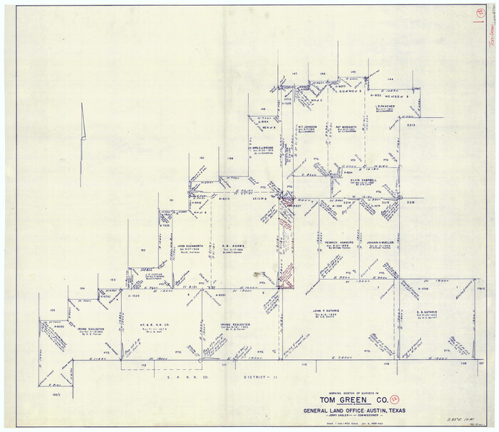69380, Tom Green County Working Sketch 11, General Map Collection