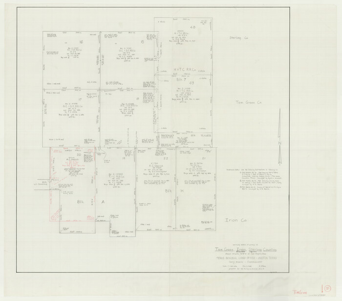 69384, Tom Green County Working Sketch 15, General Map Collection