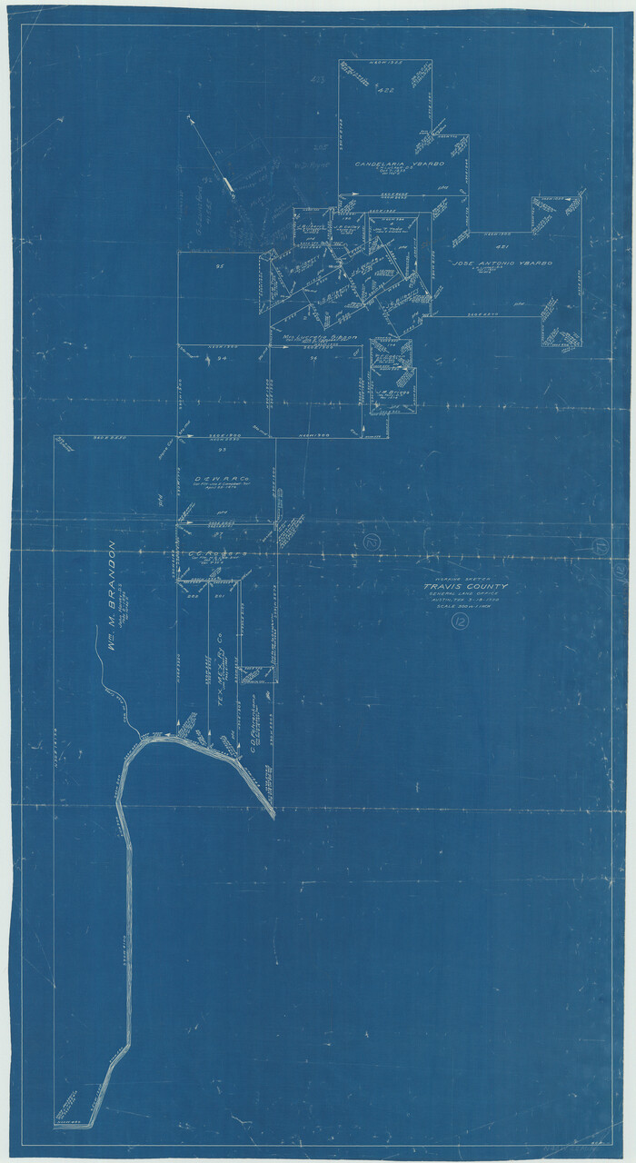 69396, Travis County Working Sketch 12, General Map Collection