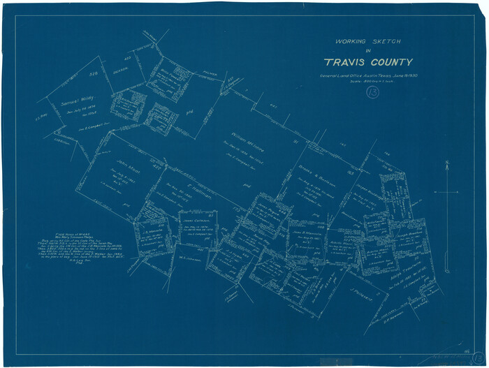 69397, Travis County Working Sketch 13, General Map Collection
