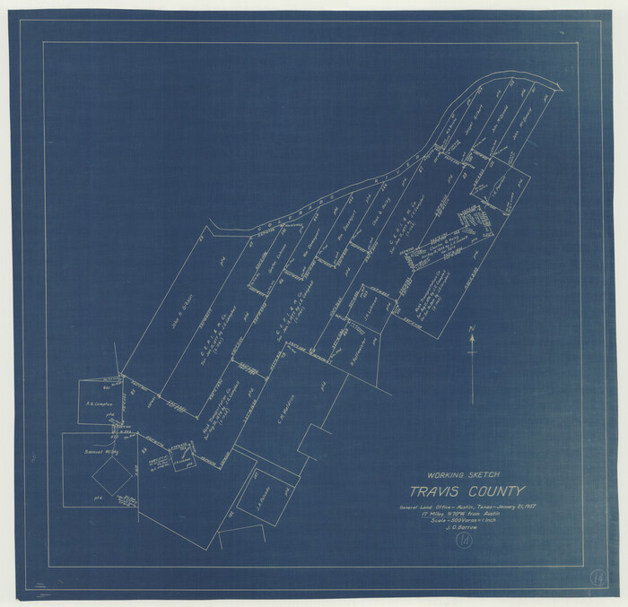 69398, Travis County Working Sketch 14, General Map Collection