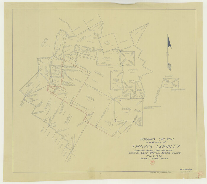 69404, Travis County Working Sketch 20, General Map Collection