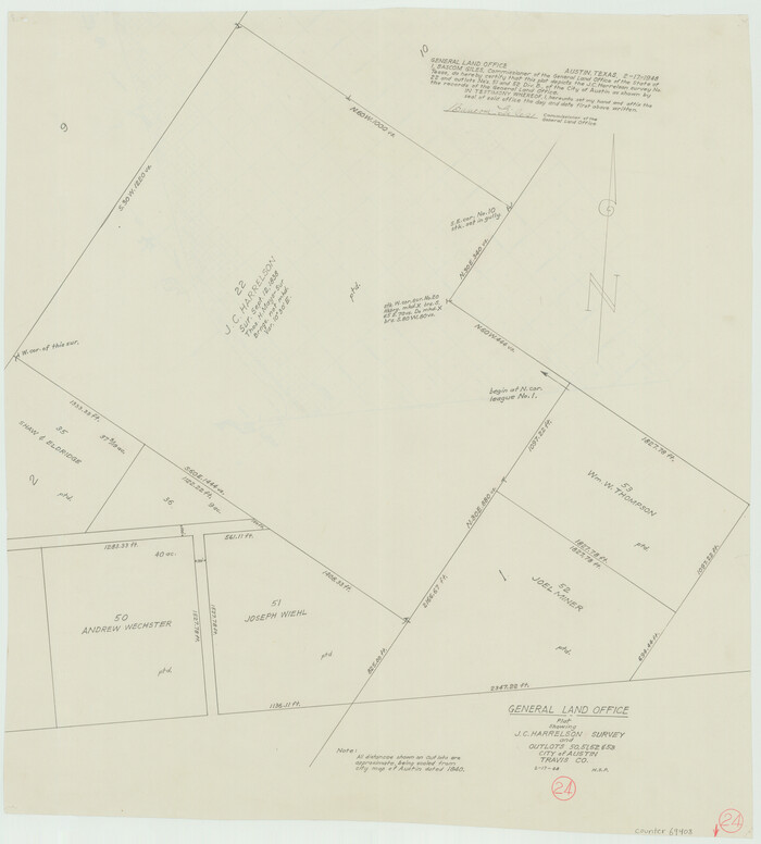 69408, Travis County Working Sketch 24, General Map Collection