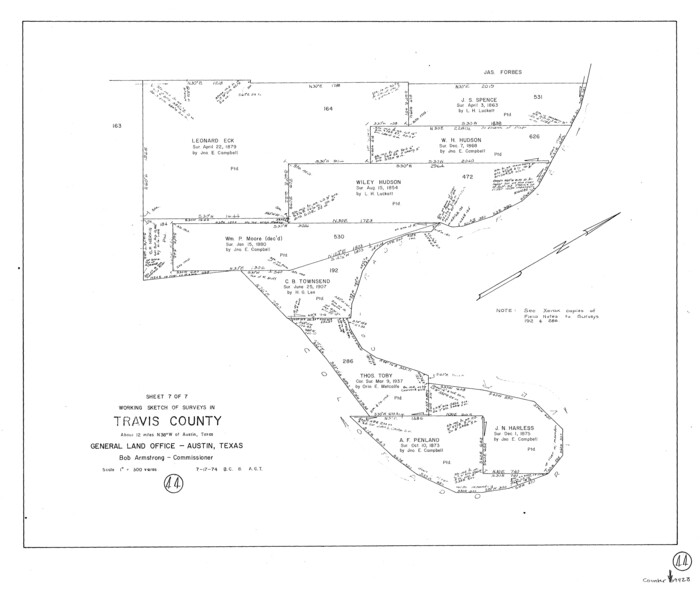 69428, Travis County Working Sketch 44, General Map Collection