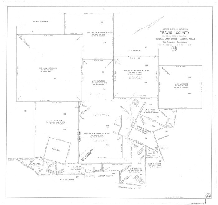 69438, Travis County Working Sketch 54, General Map Collection