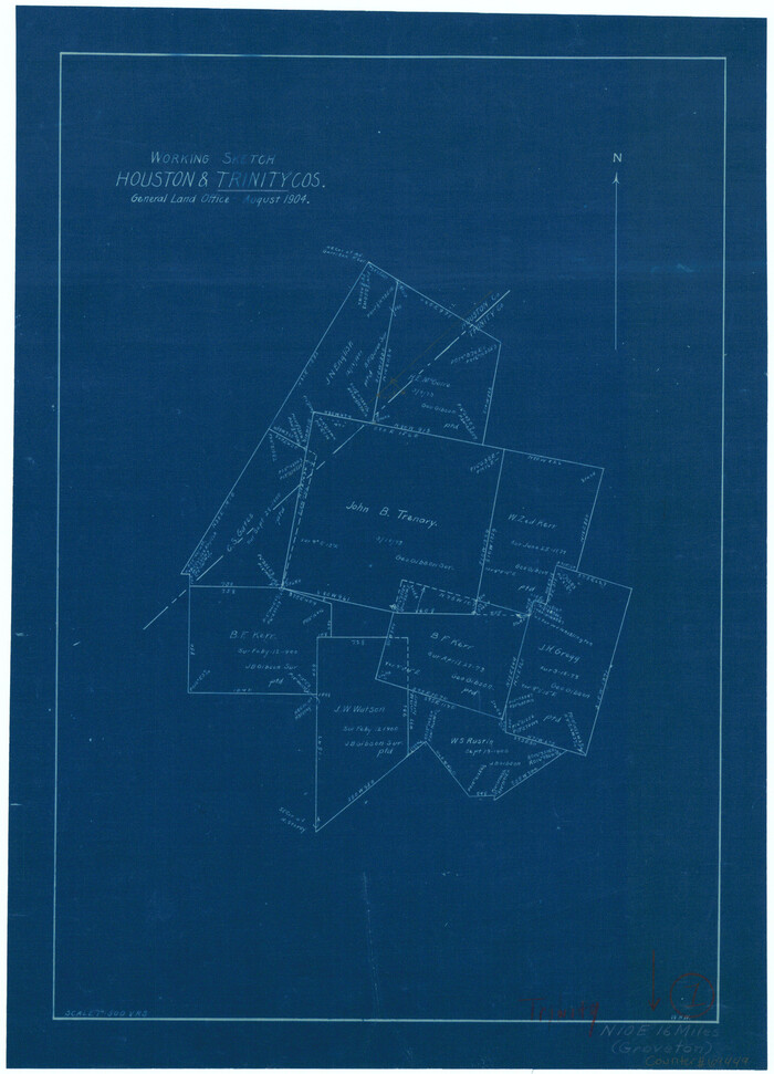69449, Trinity County Working Sketch 1, General Map Collection