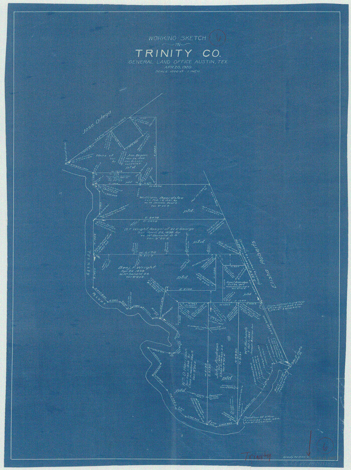 69454, Trinity County Working Sketch 6, General Map Collection