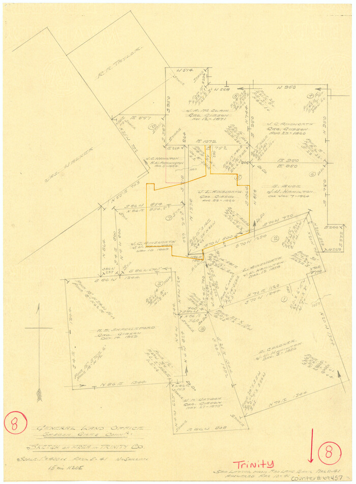 69457, Trinity County Working Sketch 8, General Map Collection