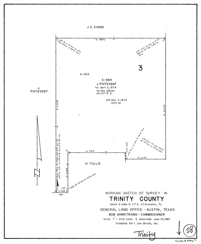 69467, Trinity County Working Sketch 18, General Map Collection