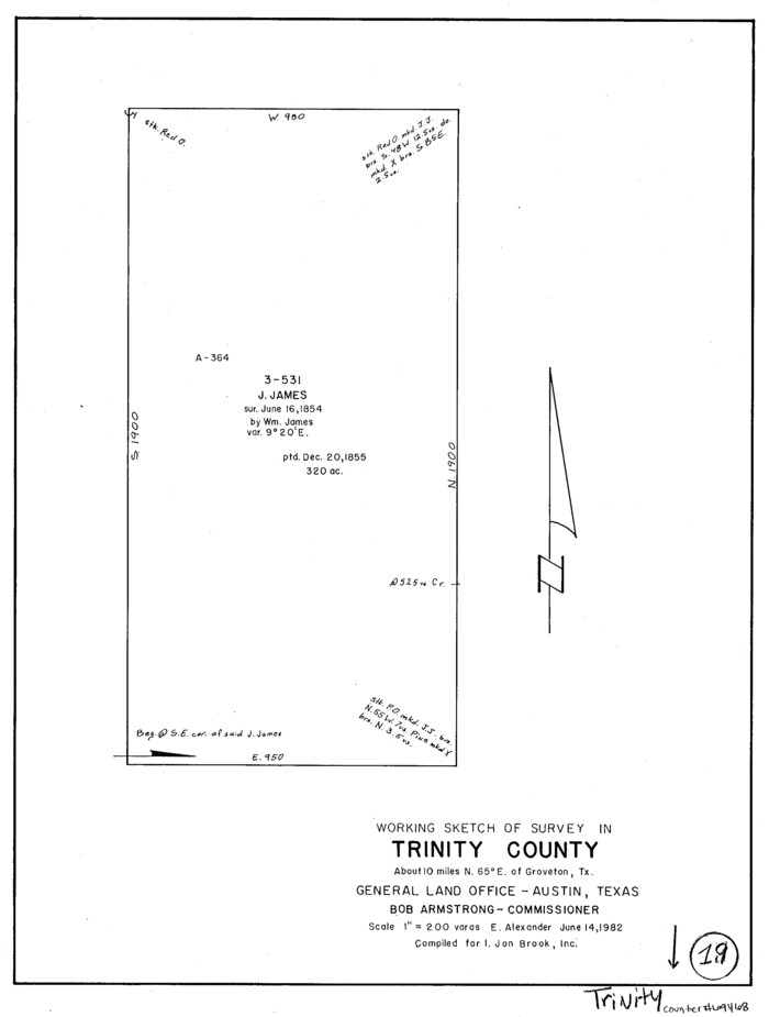 69468, Trinity County Working Sketch 19, General Map Collection