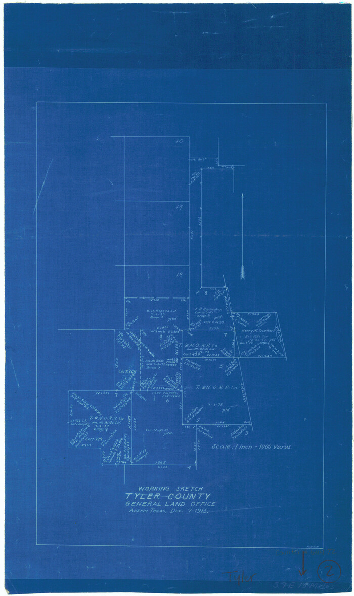 69472, Tyler County Working Sketch 2, General Map Collection