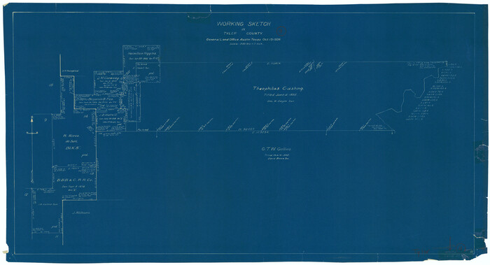 69474, Tyler County Working Sketch 4, General Map Collection