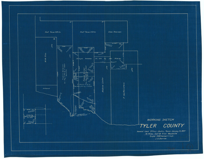 69477, Tyler County Working Sketch 7, General Map Collection
