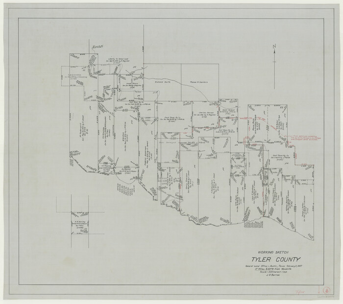 69478, Tyler County Working Sketch 8, General Map Collection