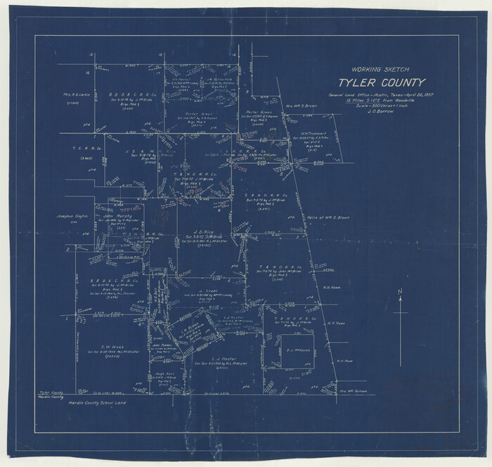 69479, Tyler County Working Sketch 9, General Map Collection