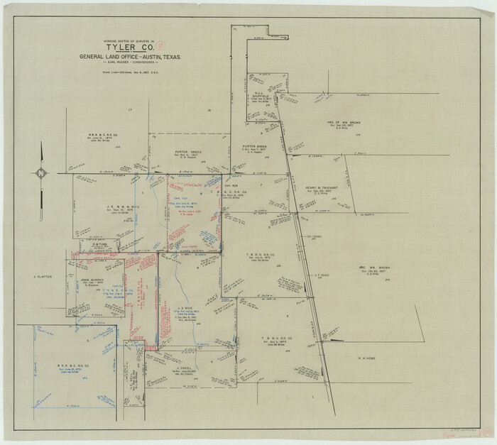 69483, Tyler County Working Sketch 13, General Map Collection