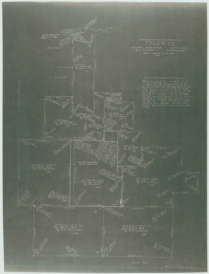 69485, Tyler County Working Sketch 15, General Map Collection