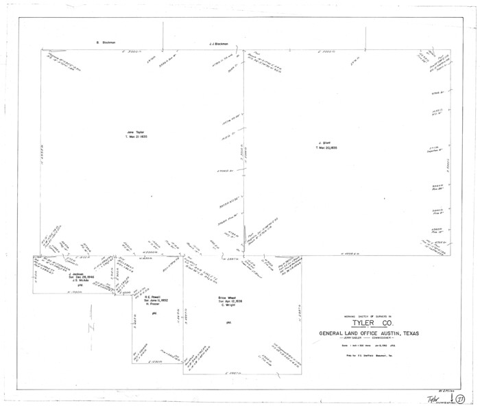 69487, Tyler County Working Sketch 17, General Map Collection