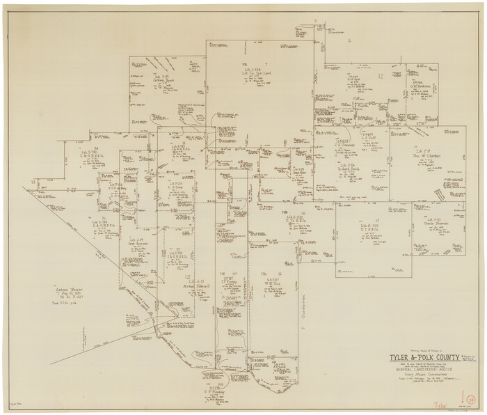 69494, Tyler County Working Sketch 24, General Map Collection
