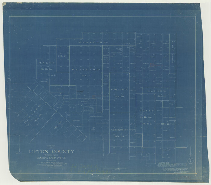 69503, Upton County Working Sketch 7, General Map Collection