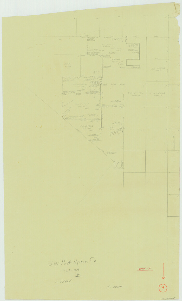 69505, Upton County Working Sketch 9, General Map Collection