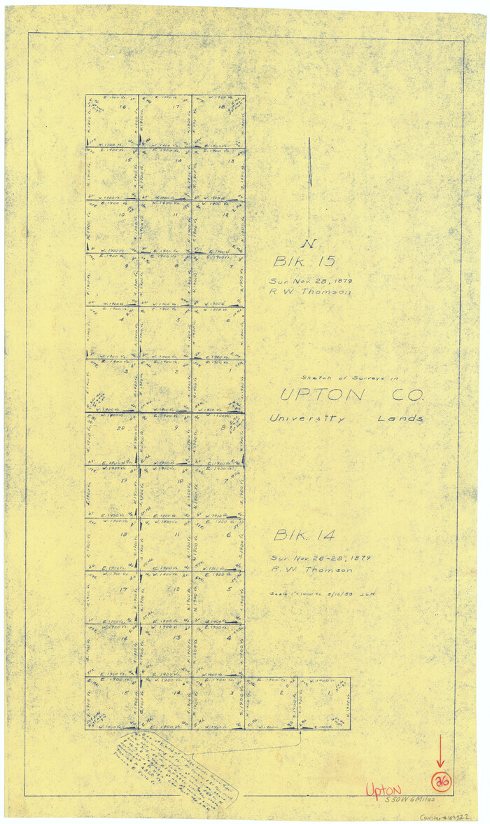 69522, Upton County Working Sketch 26, General Map Collection