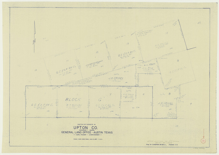 69534, Upton County Working Sketch 38, General Map Collection