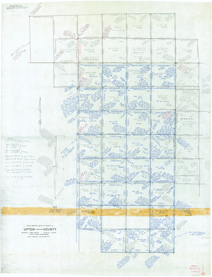 69538, Upton County Working Sketch 42, General Map Collection