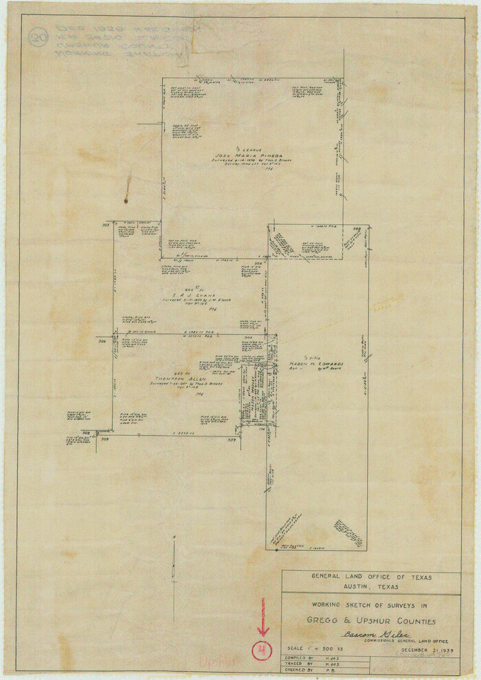 69560, Upshur County Working Sketch 4, General Map Collection