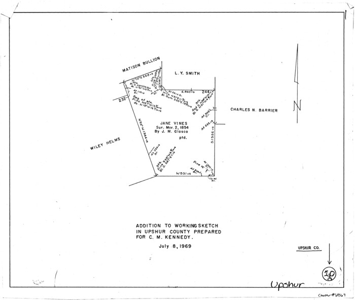 69567, Upshur County Working Sketch 10a, General Map Collection