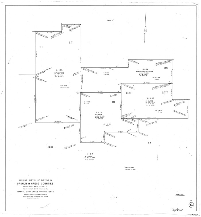 69569, Upshur County Working Sketch 12, General Map Collection