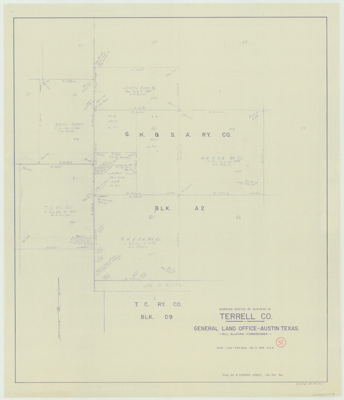 69578, Terrell County Working Sketch 57, General Map Collection
