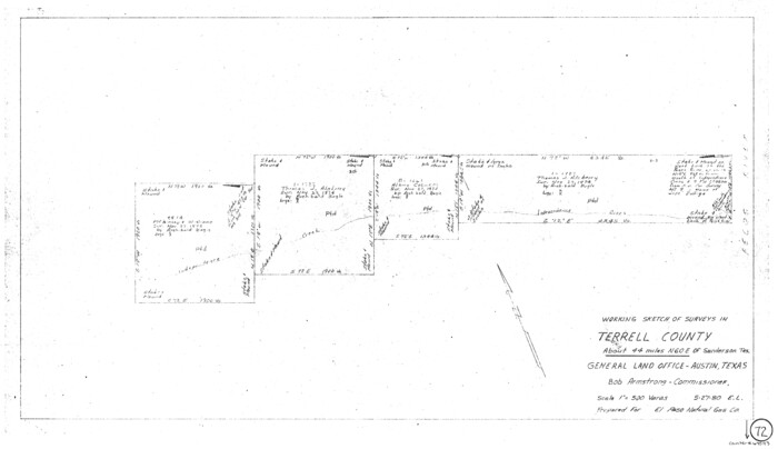 69593, Terrell County Working Sketch 72, General Map Collection