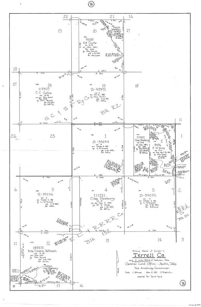 69595, Terrell County Working Sketch 74, General Map Collection