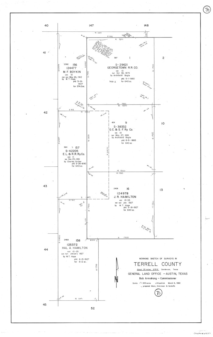 69597, Terrell County Working Sketch 76, General Map Collection