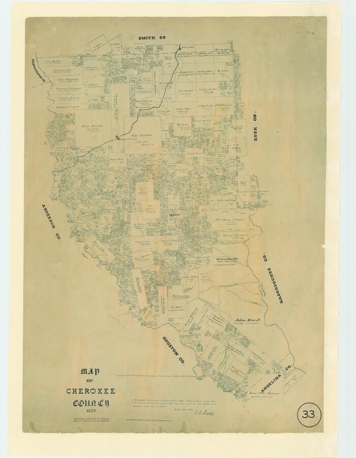 696, Map of Cherokee County, Texas, Maddox Collection
