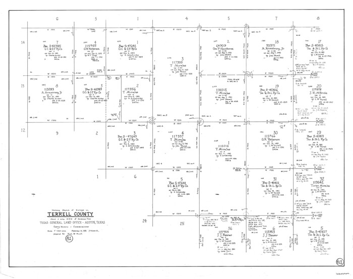 69602, Terrell County Working Sketch 81, General Map Collection