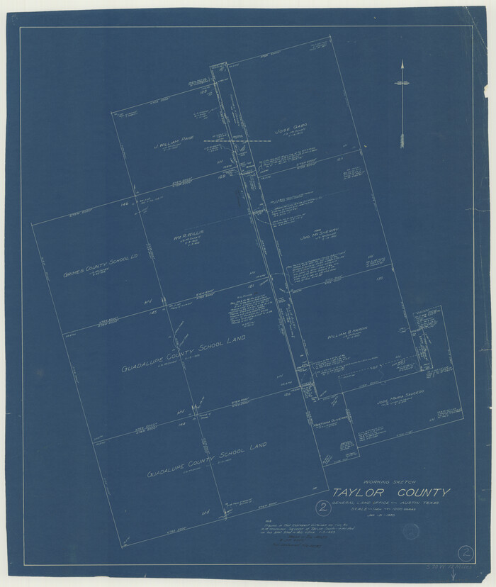 69611, Taylor County Working Sketch 2, General Map Collection