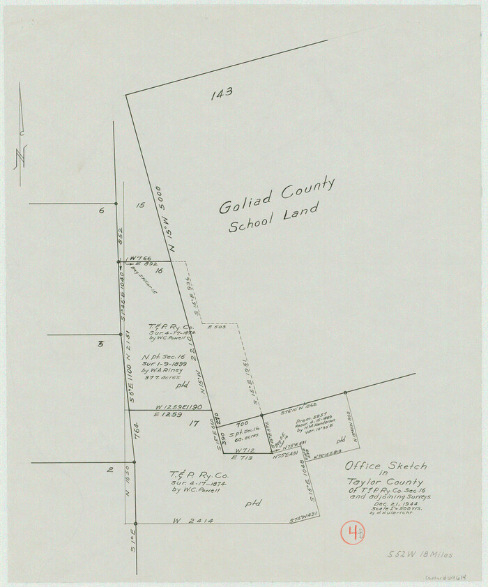 69614, Taylor County Working Sketch 4b, General Map Collection