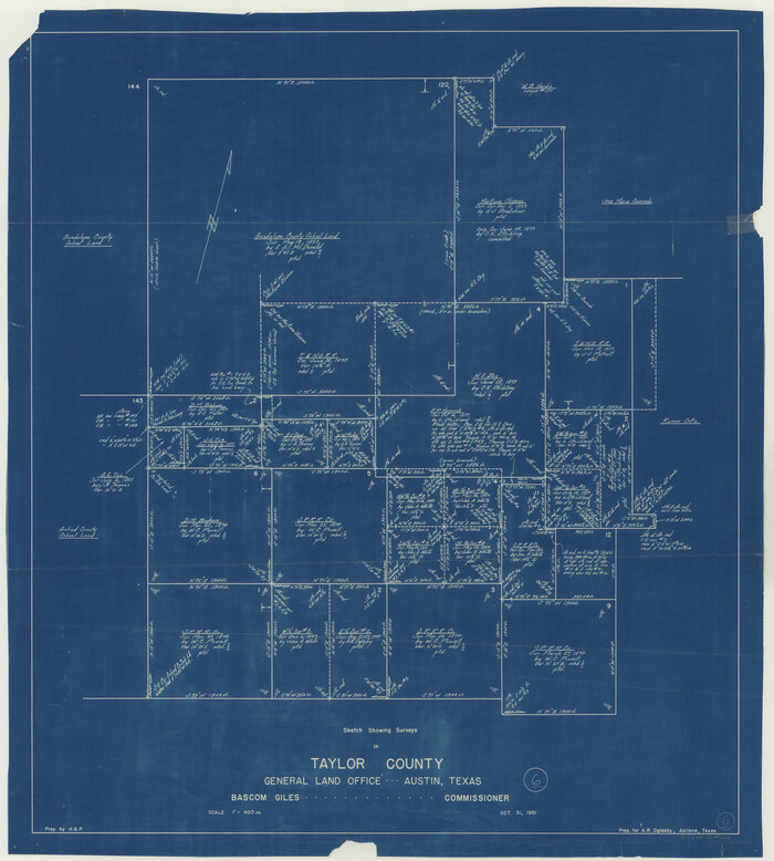 69616, Taylor County Working Sketch 6, General Map Collection