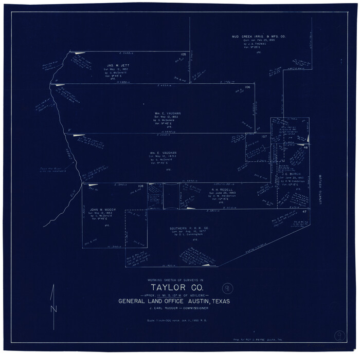 69619, Taylor County Working Sketch 9, General Map Collection
