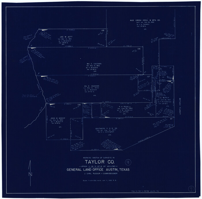 69619, Taylor County Working Sketch 9, General Map Collection
