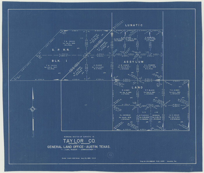 69620, Taylor County Working Sketch 10, General Map Collection