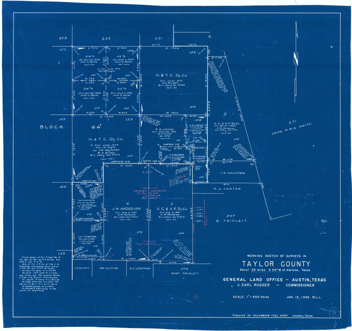 69621, Taylor County Working Sketch 11, General Map Collection