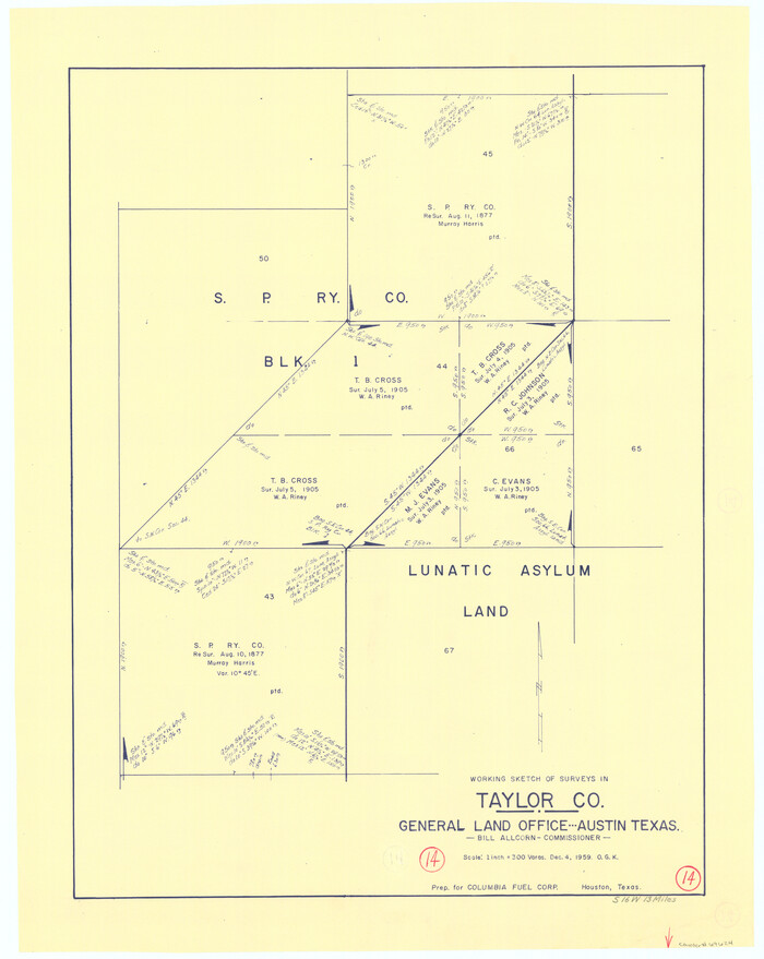 69624, Taylor County Working Sketch 14, General Map Collection
