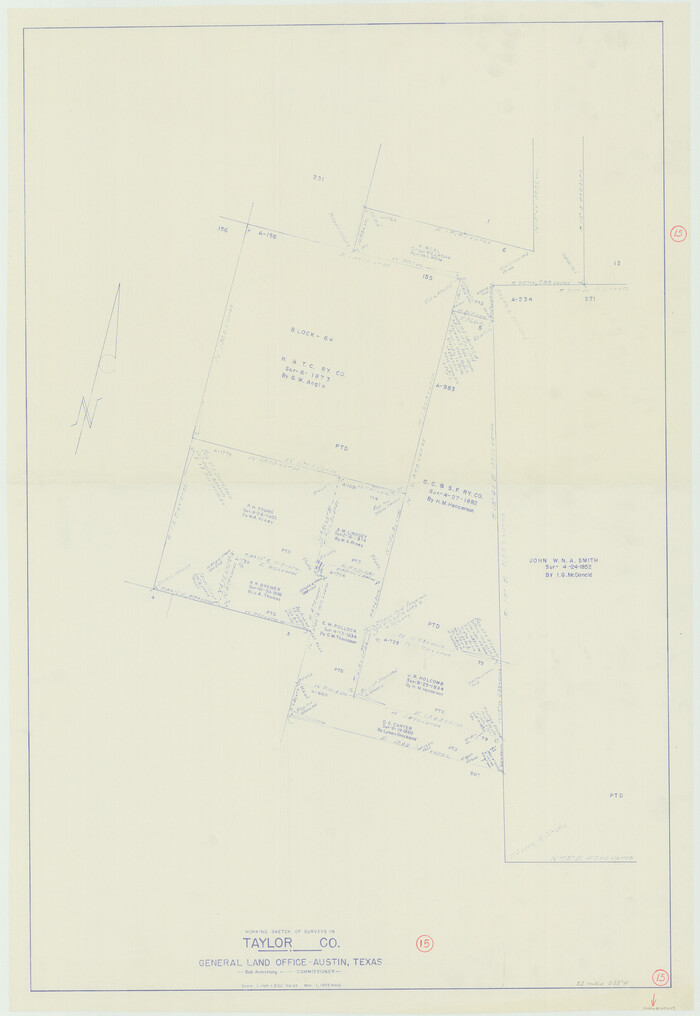 69625, Taylor County Working Sketch 15, General Map Collection