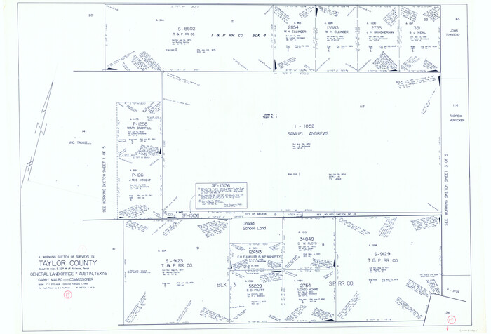 69629, Taylor County Working Sketch 19, General Map Collection