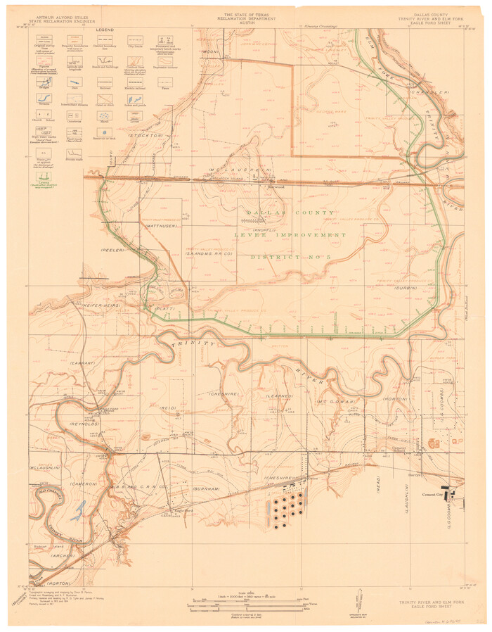 69685, Trinity River, Eagle Ford Sheet/Trinity and Elm Fork of Trinity River, General Map Collection